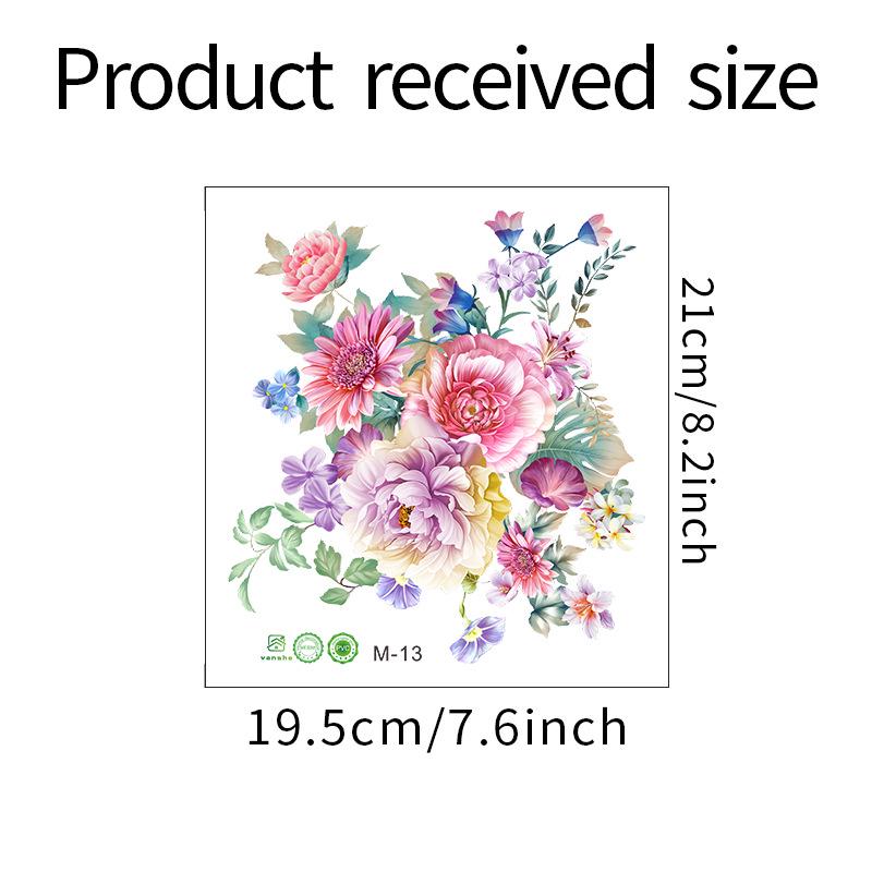Красочные цветочные наклейки своими руками для шкафов, холодильников, багажа и туалетов (М12-М15) 19.5x24cm