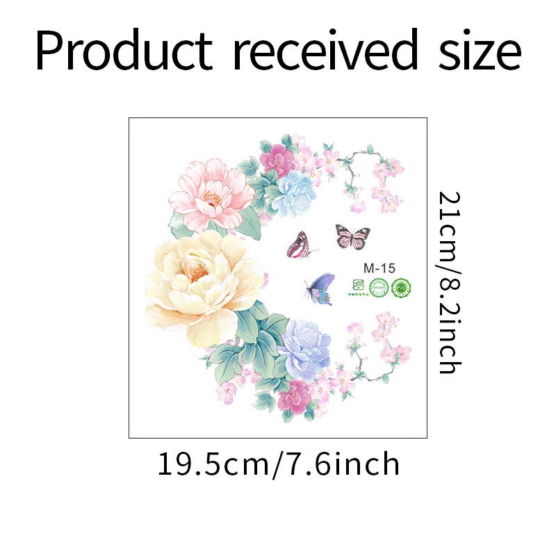 Красочные цветочные наклейки своими руками для шкафов, холодильников, багажа и туалетов (М12-М15) 19.5x24cm