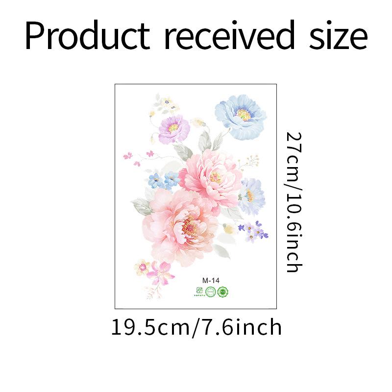 Красочные цветочные наклейки своими руками для шкафов, холодильников, багажа и туалетов (М12-М15) 19.5x24cm