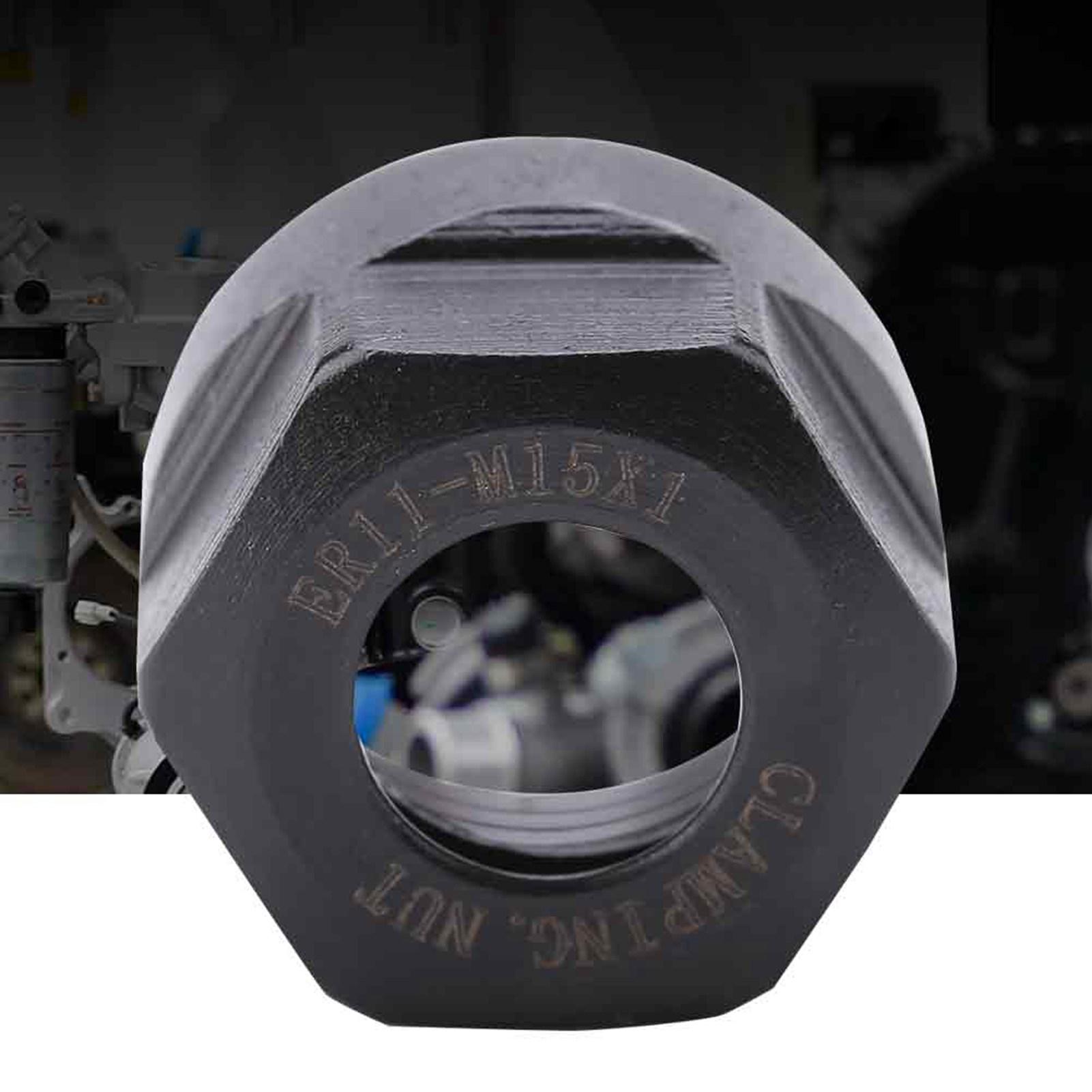 1 шт. ER11 тип цанговый зажим гайка патрон держатель зажимное сверло (Черный М15 * 1 ER11A) чёрный